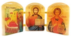 Триптих из селенита № 7 "В помощь болеющим" 